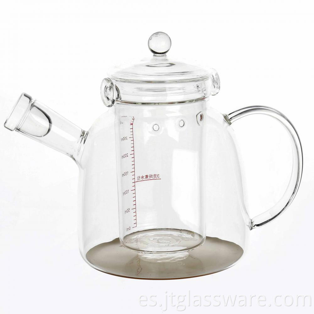 1L Flower Glass Teapot